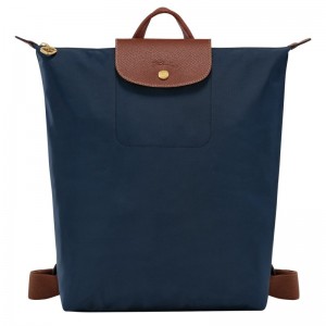 Navy Longchamp Le Pliage Original M Women Backpack | US-209HXKMCG