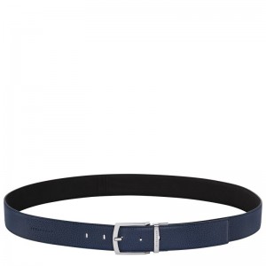Navy / Black Longchamp Le Foulonné Men Belt | US-679UAGPSZ