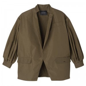 Olive Longchamp Kimono Women Jacket | US-038YJOFGU