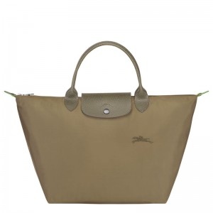 Olive Longchamp Le Pliage Green M Women Handbag | US-064ZTBWRX