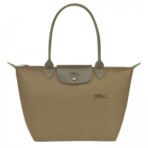 Olive Longchamp Le Pliage Green M Women Tote Bag | US-570XQSAMT