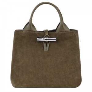 Olive Longchamp Le Roseau S Women Handbag | US-756KXYUJN