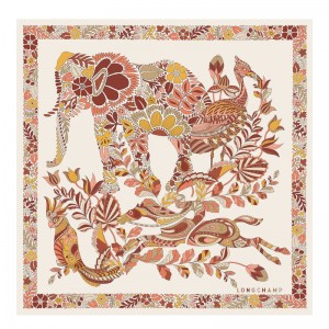 Orange Longchamp Forêt 50 Women Scarf | US-170JFCTSM