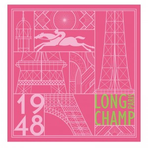 Pink Longchamp Eiffel Tower 1948 50 Women Scarf | US-842CDZSEQ