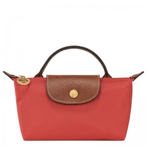 Pink Longchamp Le Pliage Original With Handle Men Pouch | US-736BNXKEM