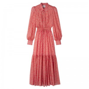 Pink Longchamp Long Women Dress | US-678HVWYCR