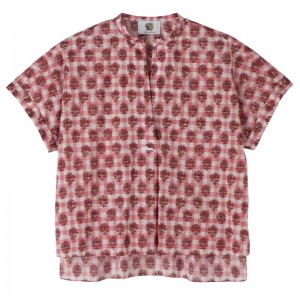 Pink Longchamp Vichy Print Veil Women Blouse | US-580EJUPBC