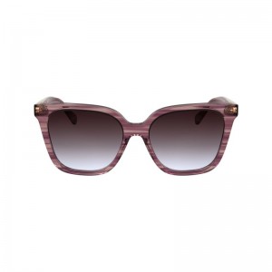 White / Purple Longchamp Acetate Women Sunglasses | US-310EHBKFA