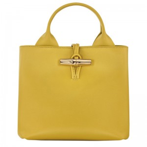 Yellow Longchamp Le Roseau S Women Handbag | US-680BNLVTG