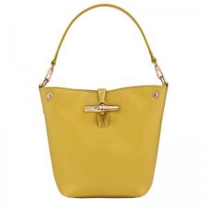 Yellow Longchamp Le Roseau Xs Women Bucket Bag | US-258IYMSDV