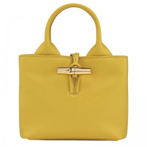 Yellow Longchamp Le Roseau Xs Women Handbag | US-278EOATCV
