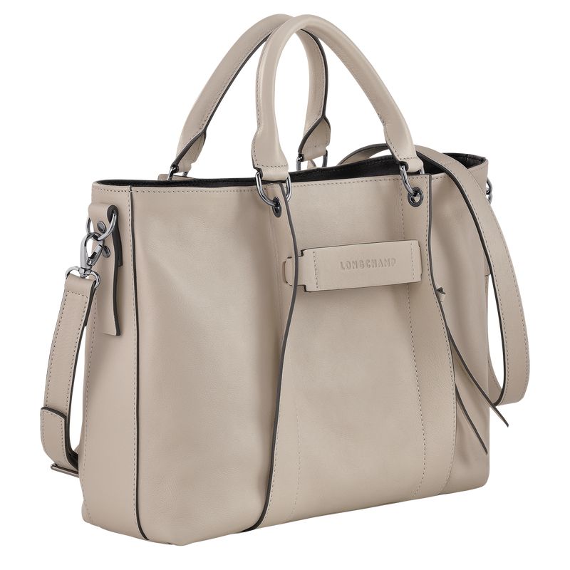 Beige Longchamp 3D L Women Handbag | US-204VIBRCO