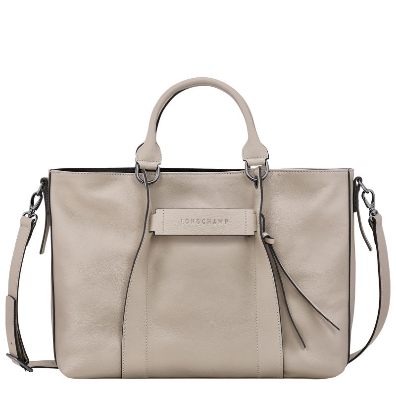 Beige Longchamp 3D L Women Handbag | US-204VIBRCO