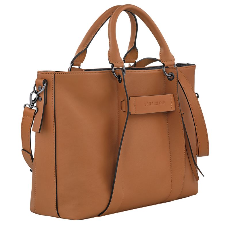 Beige Longchamp 3D L Women Handbag | US-479LBUIHC