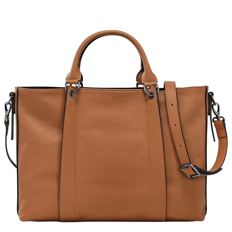Beige Longchamp 3D L Women Handbag | US-479LBUIHC