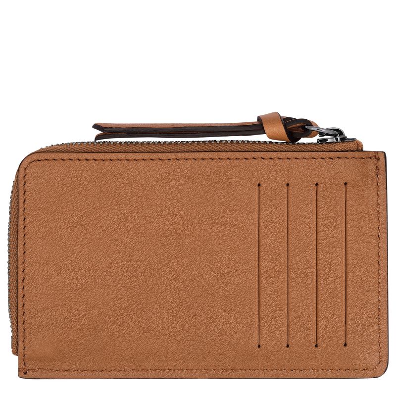 Beige Longchamp 3D Women Card Holder | US-310JBKPIV