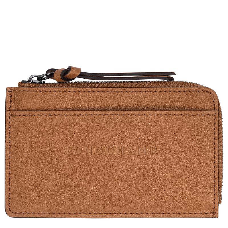 Beige Longchamp 3D Women Card Holder | US-310JBKPIV