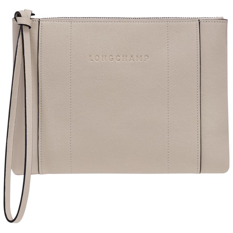 Beige Longchamp 3D Women Pouch | US-150NQHSLF