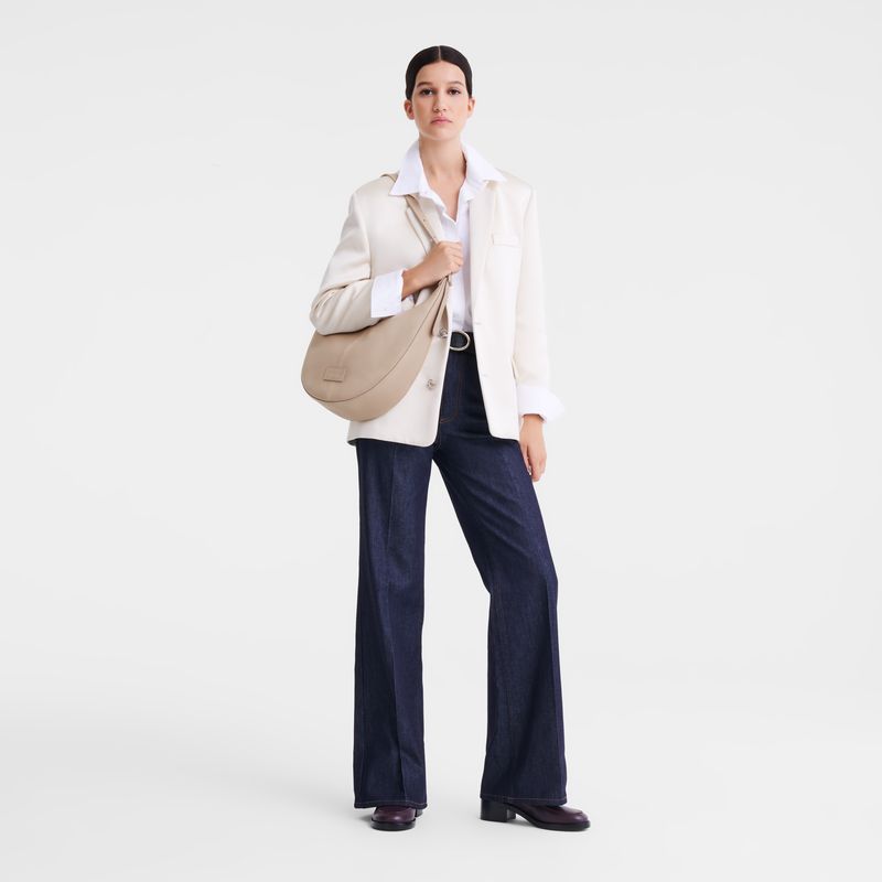 Beige Longchamp Essential L Women Crossbody Bag | US-936HTKCRX