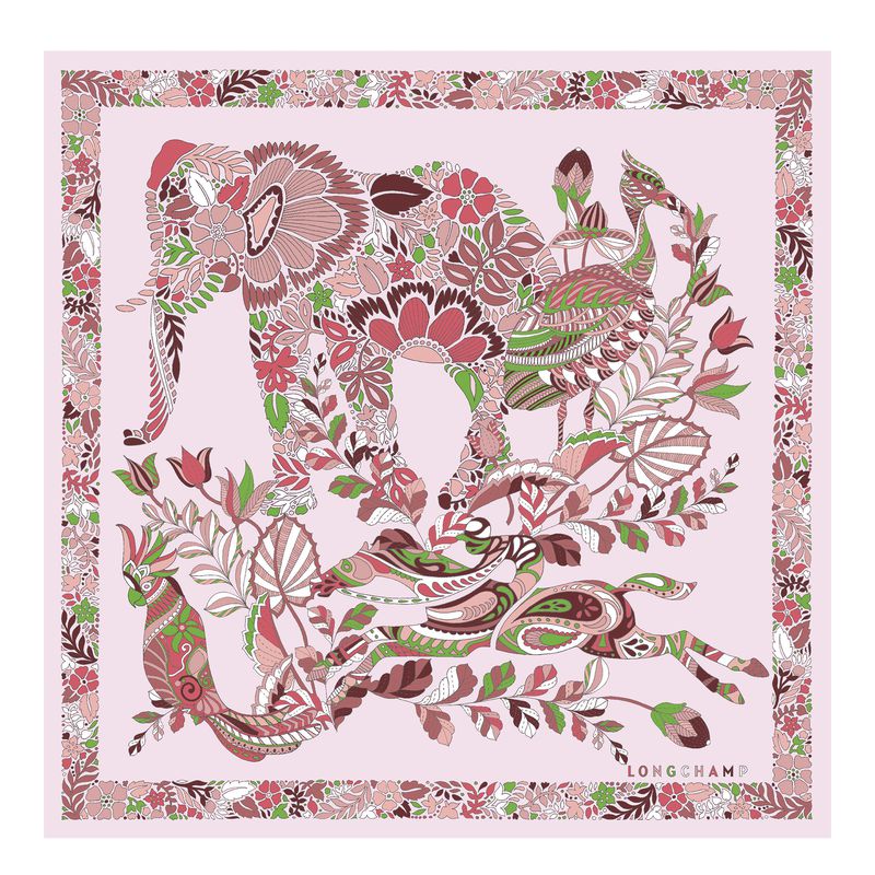 Beige Longchamp Forêt 50 Women Scarf | US-856TSHLIJ