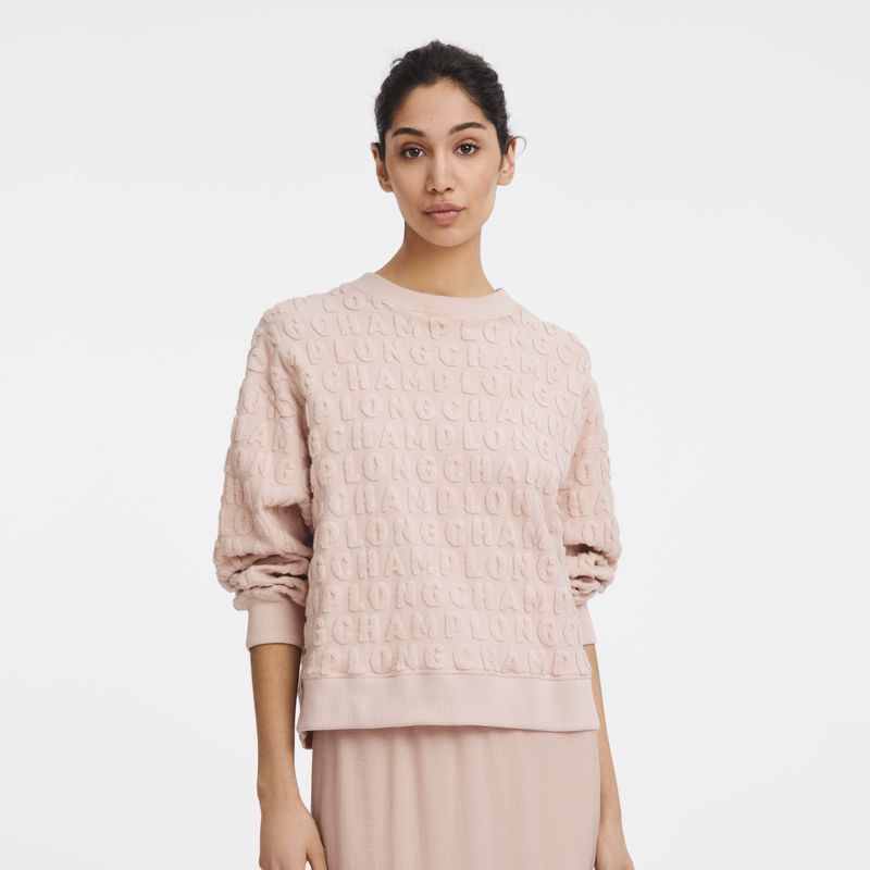 Beige Longchamp Jersey Women Sweatshirt | US-079LXKYVJ