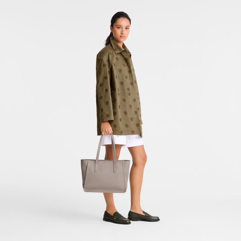 Beige Longchamp Le Foulonné L Women Tote Bag | US-456WHSMIB