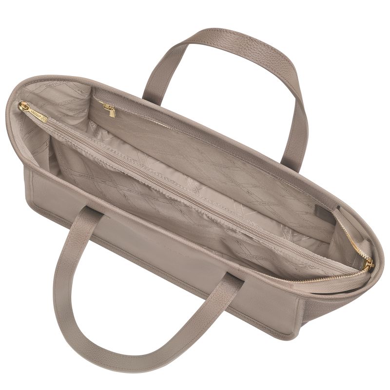 Beige Longchamp Le Foulonné L Women Tote Bag | US-456WHSMIB