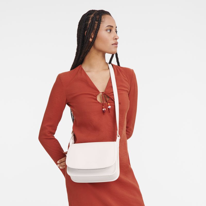 Beige Longchamp Le Foulonné M Women Crossbody Bag | US-019TYMEPW