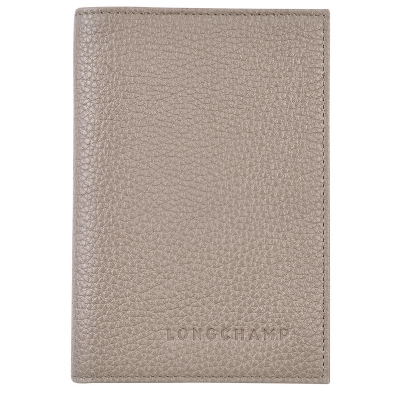 Beige Longchamp Le Foulonné Men Passport Holder | US-984SNMERW