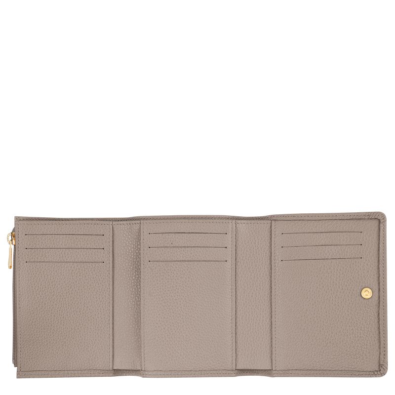 Beige Longchamp Le Foulonné Men Wallet | US-108VBCYJP