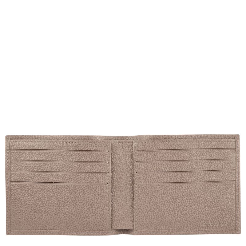 Beige Longchamp Le Foulonné Men Wallet | US-719KRDUIG