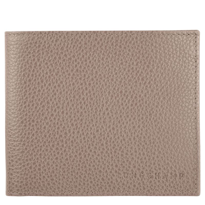Beige Longchamp Le Foulonné Men Wallet | US-719KRDUIG