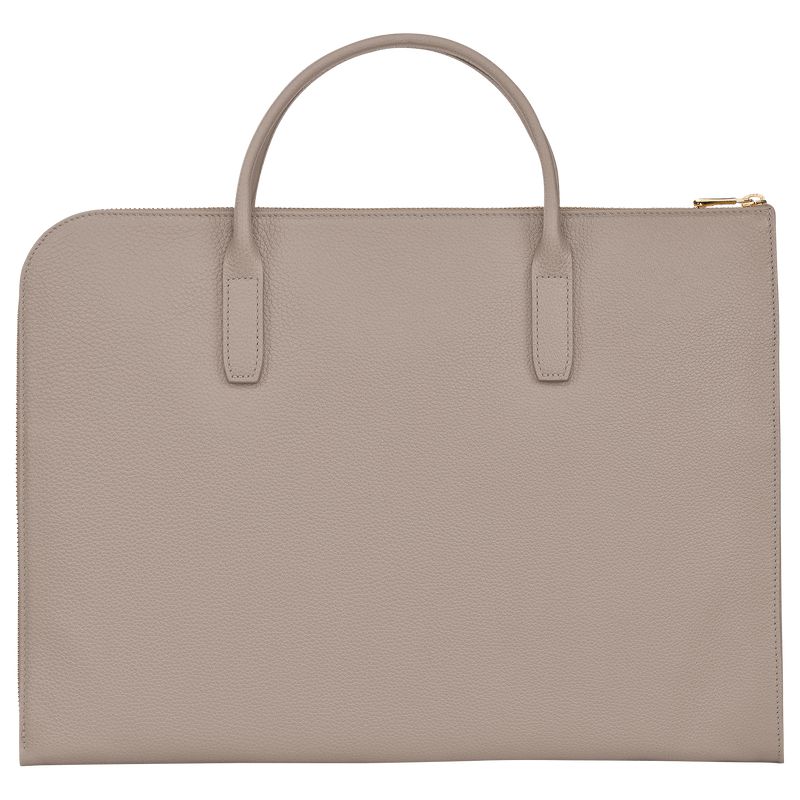 Beige Longchamp Le Foulonné S Men Briefcase | US-987TCDFOE