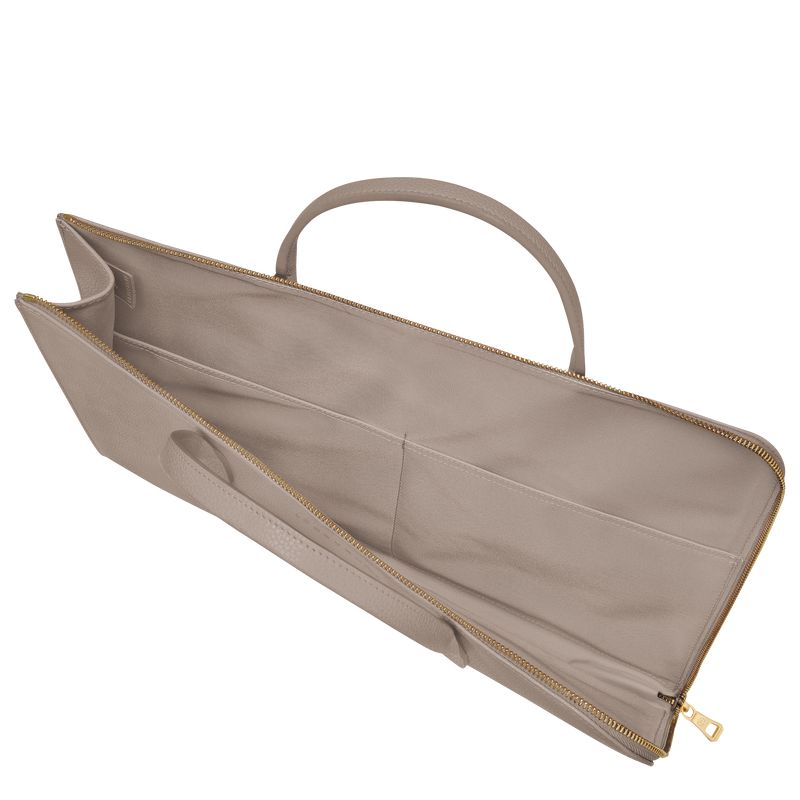 Beige Longchamp Le Foulonné S Men Briefcase | US-987TCDFOE