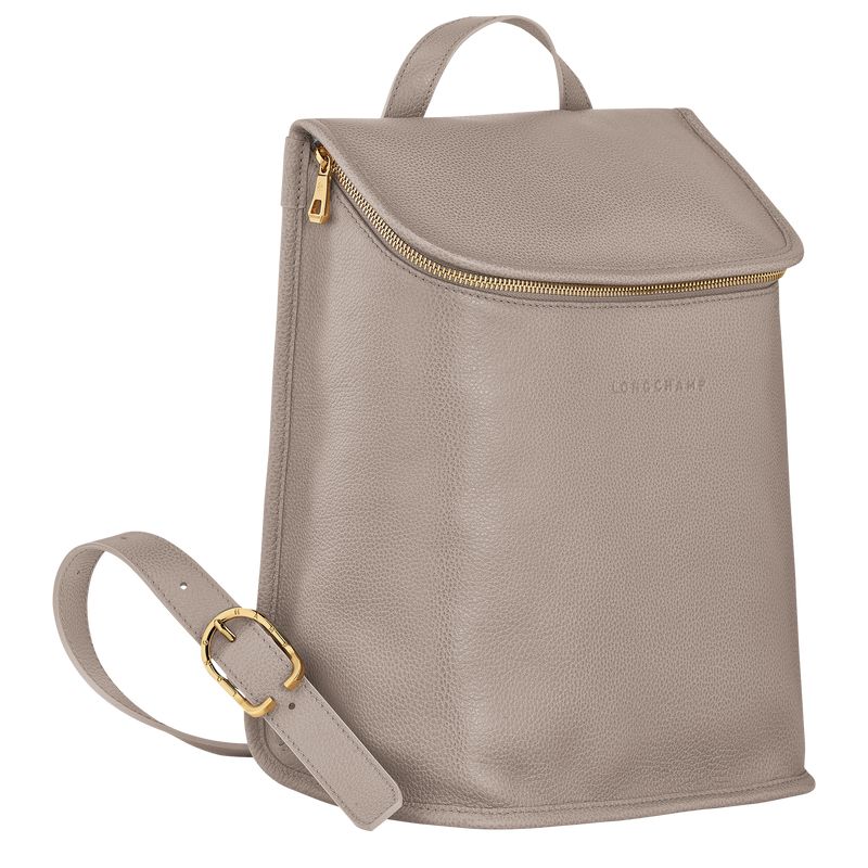 Beige Longchamp Le Foulonné Women Backpack | US-936QDAUXY