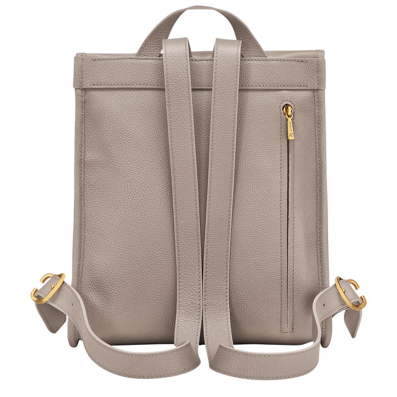 Beige Longchamp Le Foulonné Women Backpack | US-936QDAUXY
