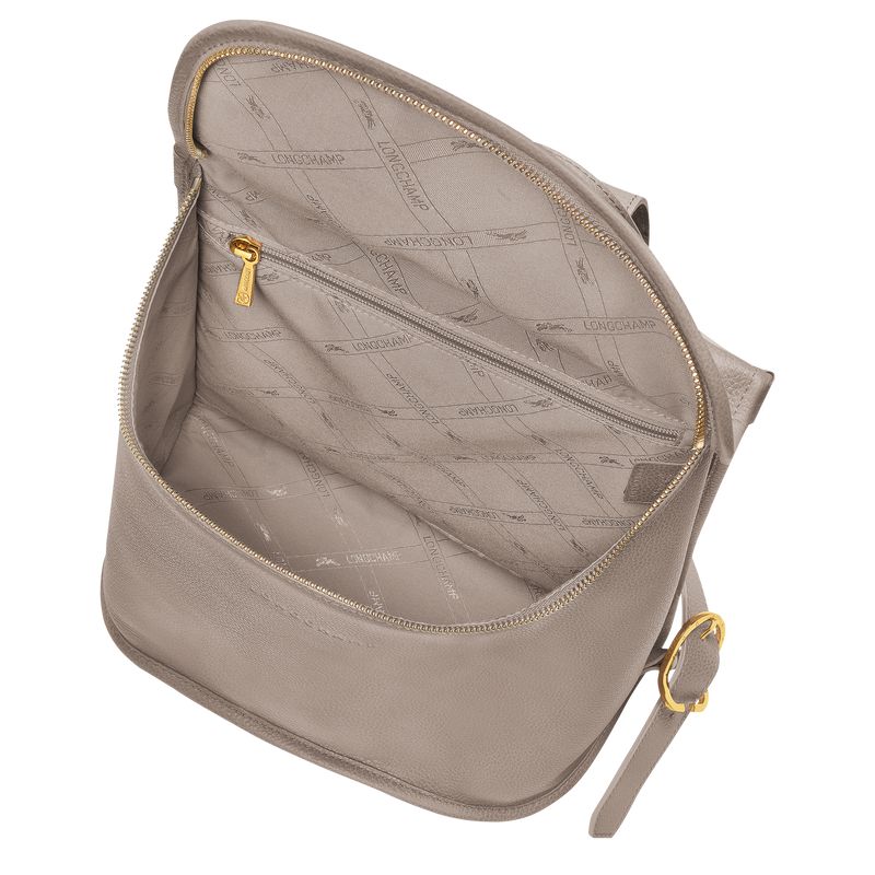 Beige Longchamp Le Foulonné Women Backpack | US-936QDAUXY