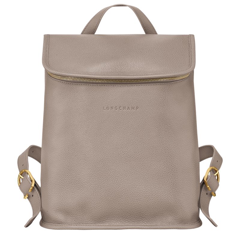 Beige Longchamp Le Foulonné Women Backpack | US-936QDAUXY