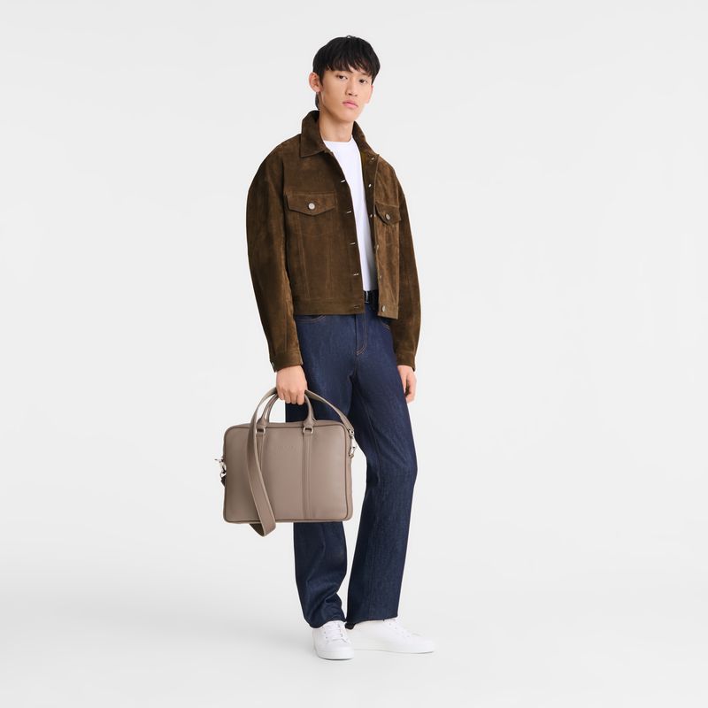 Beige Longchamp Le Foulonné Xs Men Briefcase | US-750YPHUME
