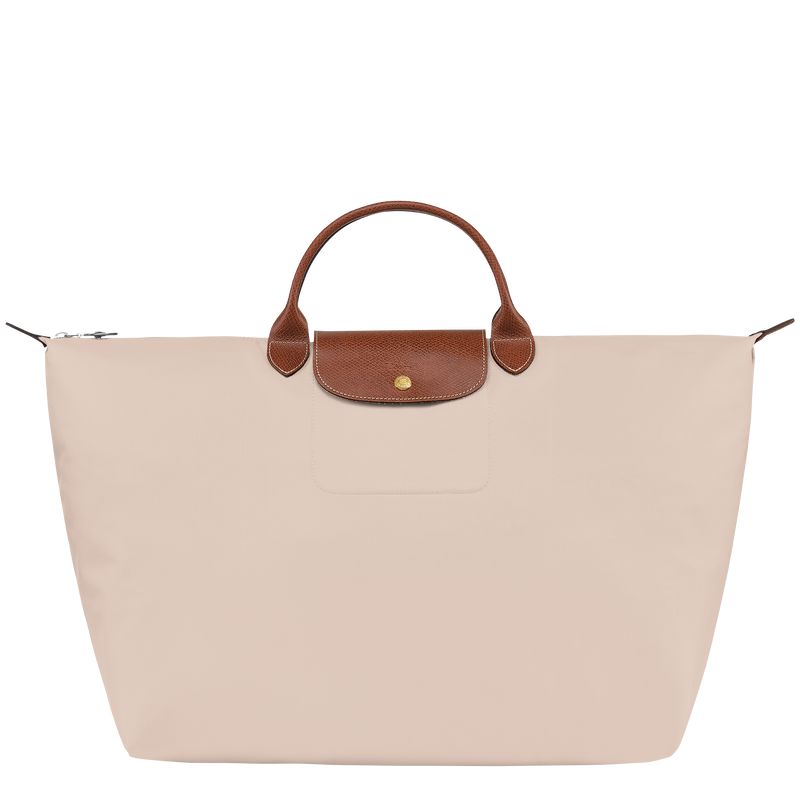 Beige Longchamp Le Pliage Original L Men Travel Bag | US-612WNFLOG