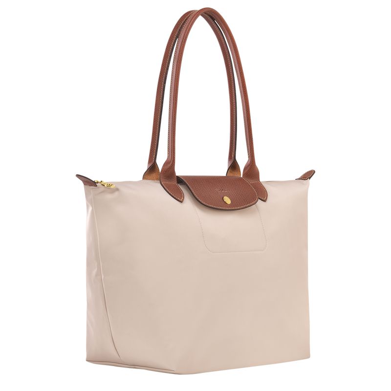 Beige Longchamp Le Pliage Original L Women Tote Bag | US-836CFDPEJ