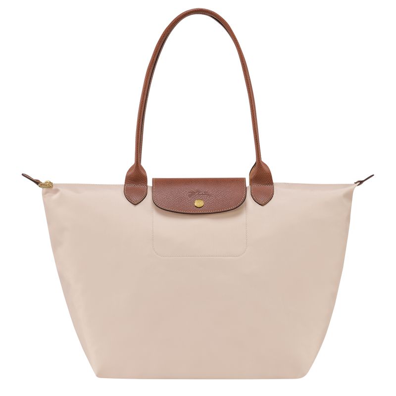 Beige Longchamp Le Pliage Original L Women Tote Bag | US-836CFDPEJ