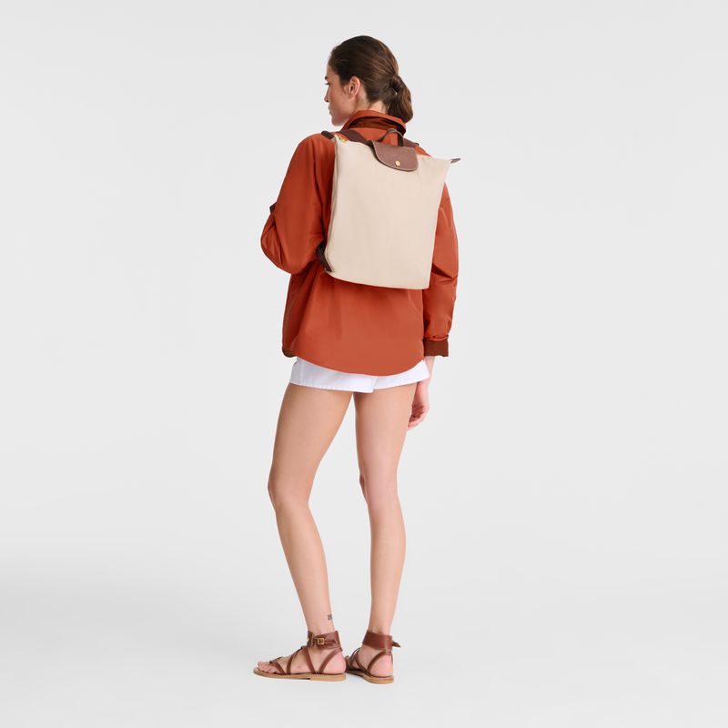 Beige Longchamp Le Pliage Original M Men Backpack | US-395BVXSME