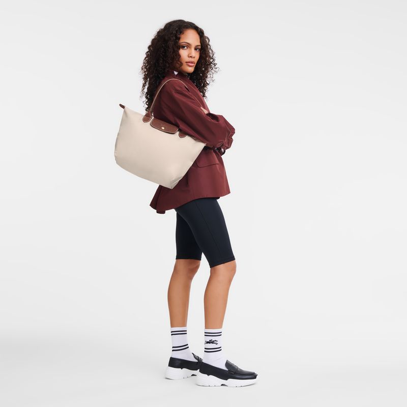 Beige Longchamp Le Pliage Original M Women Tote Bag | US-397GPOTUQ