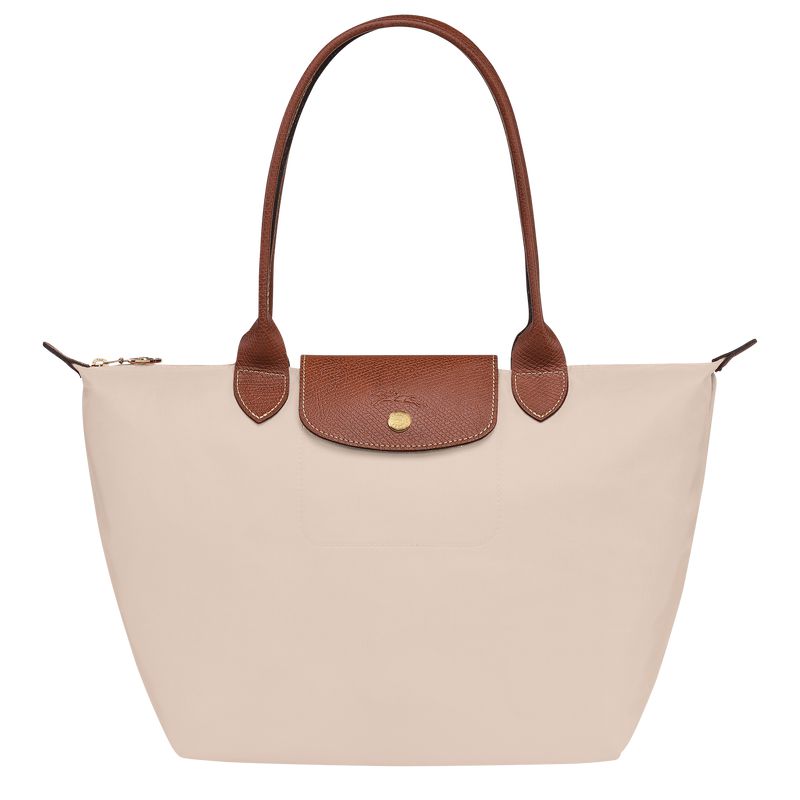 Beige Longchamp Le Pliage Original M Women Tote Bag | US-397GPOTUQ