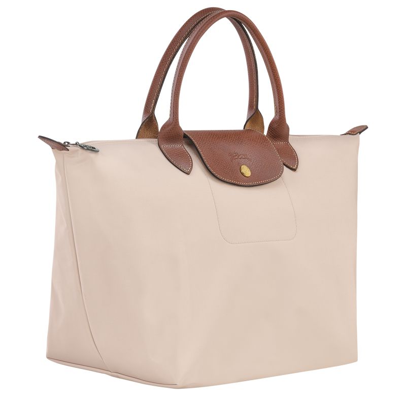 Beige Longchamp Le Pliage Original M Women Handbag | US-293KIYUHQ