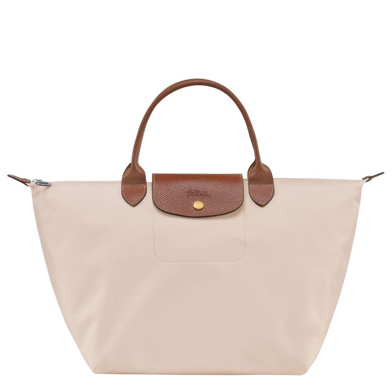 Beige Longchamp Le Pliage Original M Women Handbag | US-293KIYUHQ