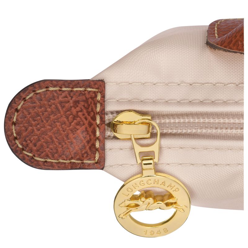 Beige Longchamp Le Pliage Original With Handle Men Pouch | US-901TKZSLB