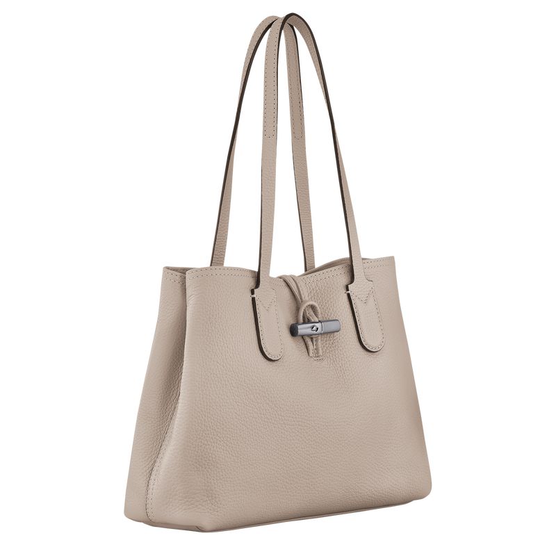 Beige Longchamp Le Roseau Essential M Women Tote Bag | US-319AENTDK