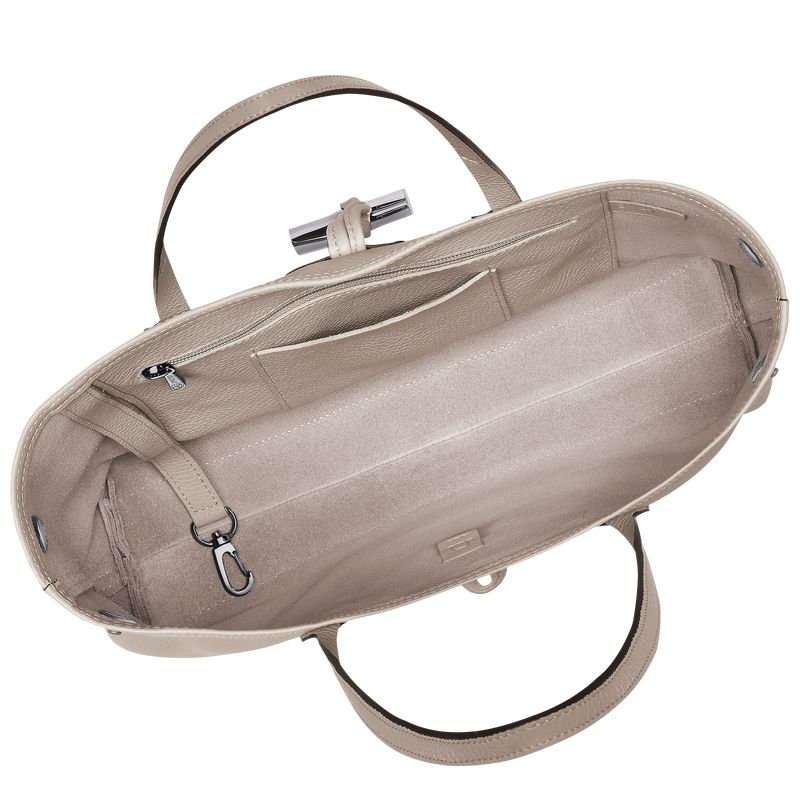 Beige Longchamp Le Roseau Essential M Women Tote Bag | US-319AENTDK